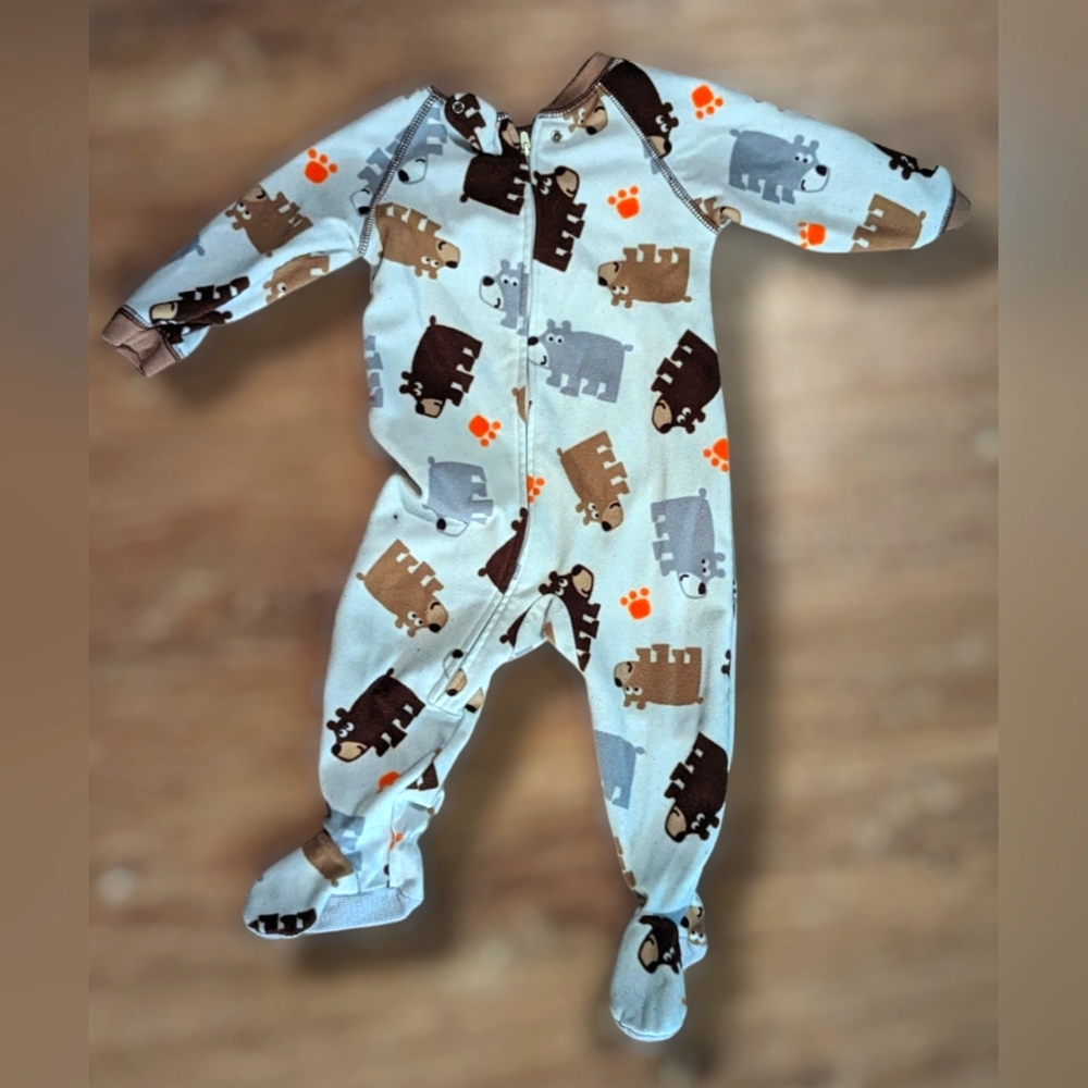 Child of Mine by Carter's size 18 zipper footie sleeper pajamas